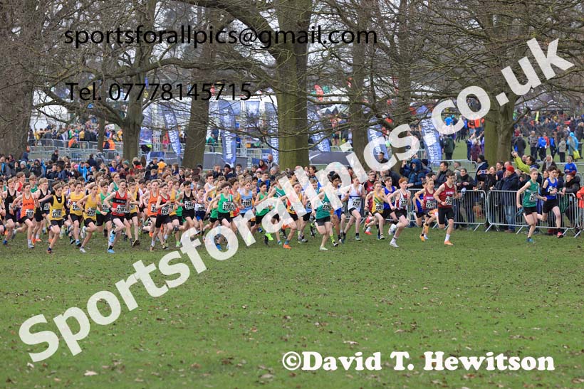 Boys Under-13s, 2024 CAU Inter Counties Cross Country Champs., Wollaton Park, Nottingham. Photo: David T. Hewitson/Sports for All Pics